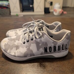 NOBULL White and Gray Camo Trainers